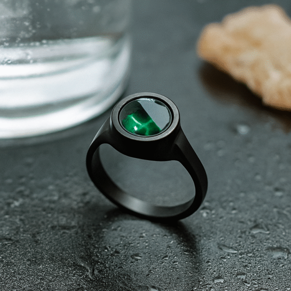 Annisu Green Faceted Statement Ring – Bold Elegance for Everyday Style