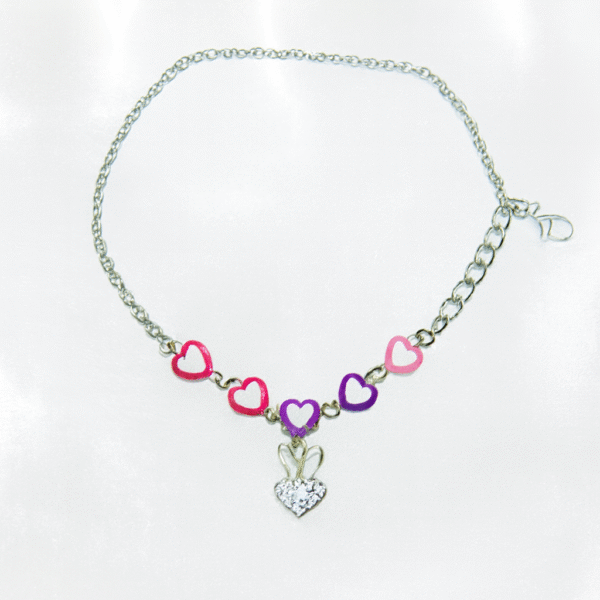 Annisu Elegant Silver Charm Bracelet with Pendant