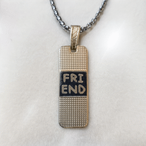 Annisu Silver Friendship Pendant Necklace – “FRI END” Engraving