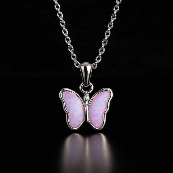Annisu Iridescent Butterfly Pendant Necklace – Graceful & Eye-Catching