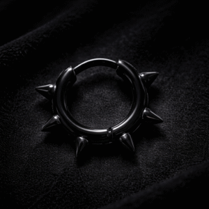 Annisu Midnight Spiked Earring For Men  – Bold Elegance Redefined
