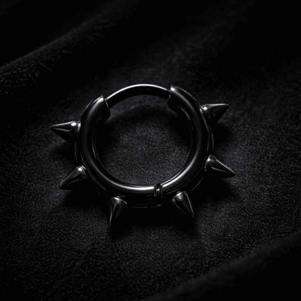 Annisu Midnight Spiked Earring For Men  – Bold Elegance Redefined