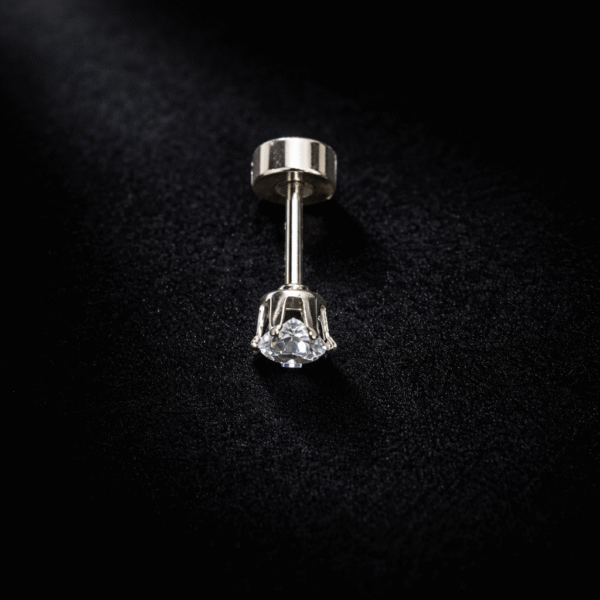 Annisu Classic Diamond Stud Barbell – Men’s Earring