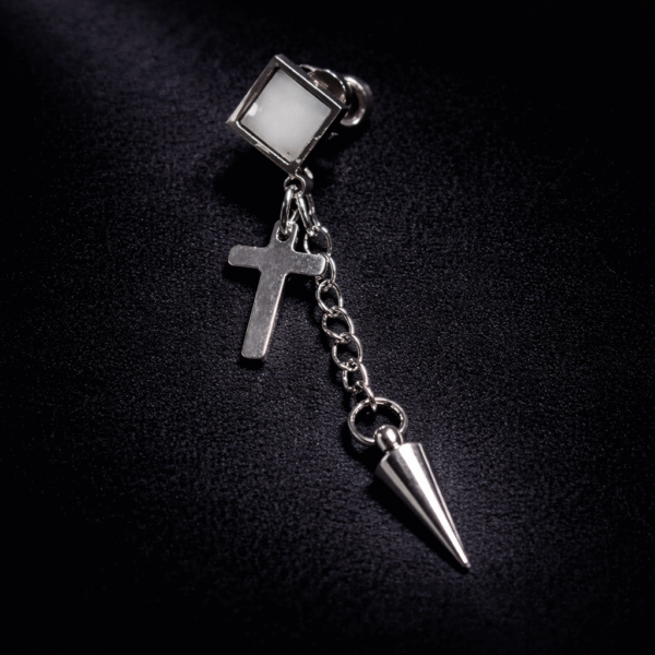 Annisu Midnight Edge Spike Stud Earring for Men