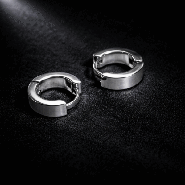 Annisu Urban Edge Hoop Earrings for Men