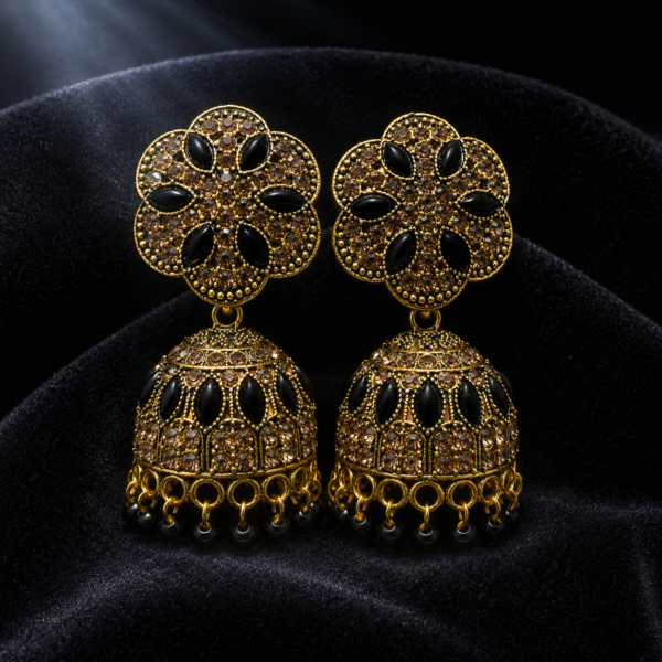 Annisu's Big Black Jhumkha Earring for Women & Girls