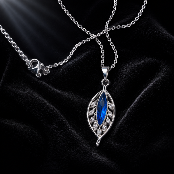 Elegant Crystal blue  Pendant Necklace,ring & earring combo  – Perfect Gift for Women